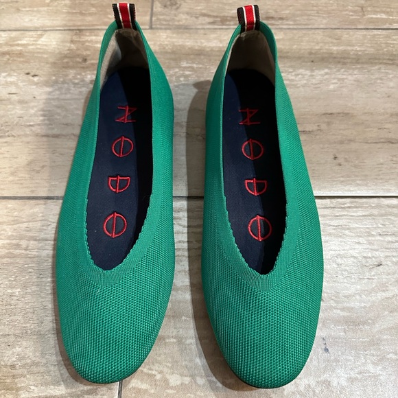 NODO Green Knit Flats - Picture 4 of 7